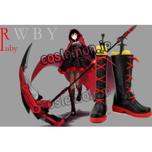 画像: RWBY ルビー ルビー・ローズ風 Ruby Rose コスプレ靴 ブーツ