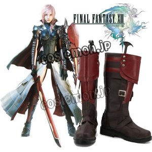 画像: ファイナルファンタジーXIII ライトニング風 Lightning コスプレ靴 ブーツ 