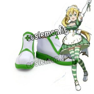 画像: ソードアート・オンライン Sword Art Online 桐ヶ谷直葉 リーファ風 メイドワールド コスプレ靴 ブーツ