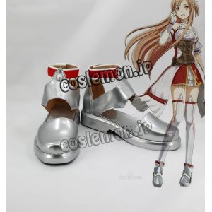 画像: ソードアート・オンライン ホロウ・リアリゼーション HR アスナ Asuna 結城明日奈風 ゆうきあすな コスプレ靴 ブーツ