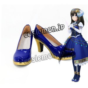 画像: アイドルマスター シンデレラガールズ 鷺沢文香風 さぎさわふみか コスプレ靴 ブーツ