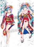 画像1: VOCALOID ボーカロイド 初音ミク風 和服 浴衣 MIKU 可愛い ●等身大 抱き枕カバー