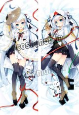 画像: VOCALOID ボーカロイド 初音ミク 雪ミク風 2018〜ゆきたんちょう巫女〜 snow miku ●等身大 抱き枕カバー