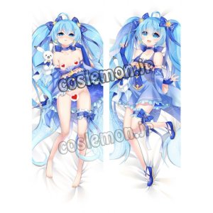 画像: VOCALOID ボーカロイド 初音ミク風 雪ミク風 SNOW MIKU 2017 06 ●等身大 抱き枕カバー