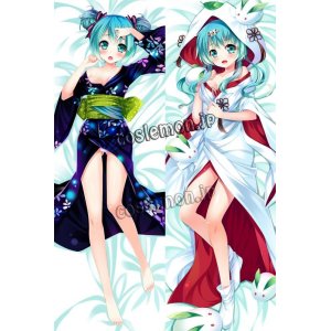 画像: VOCALOID ボーカロイド 初音ミク 雪ミク風 浴衣&いちご大福 白無垢ミク ●等身大 抱き枕カバー