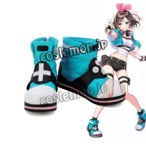 画像: Kizuna Ai スーパーAI キズナアイ アイちゃん風 コスプレ靴 ブーツ